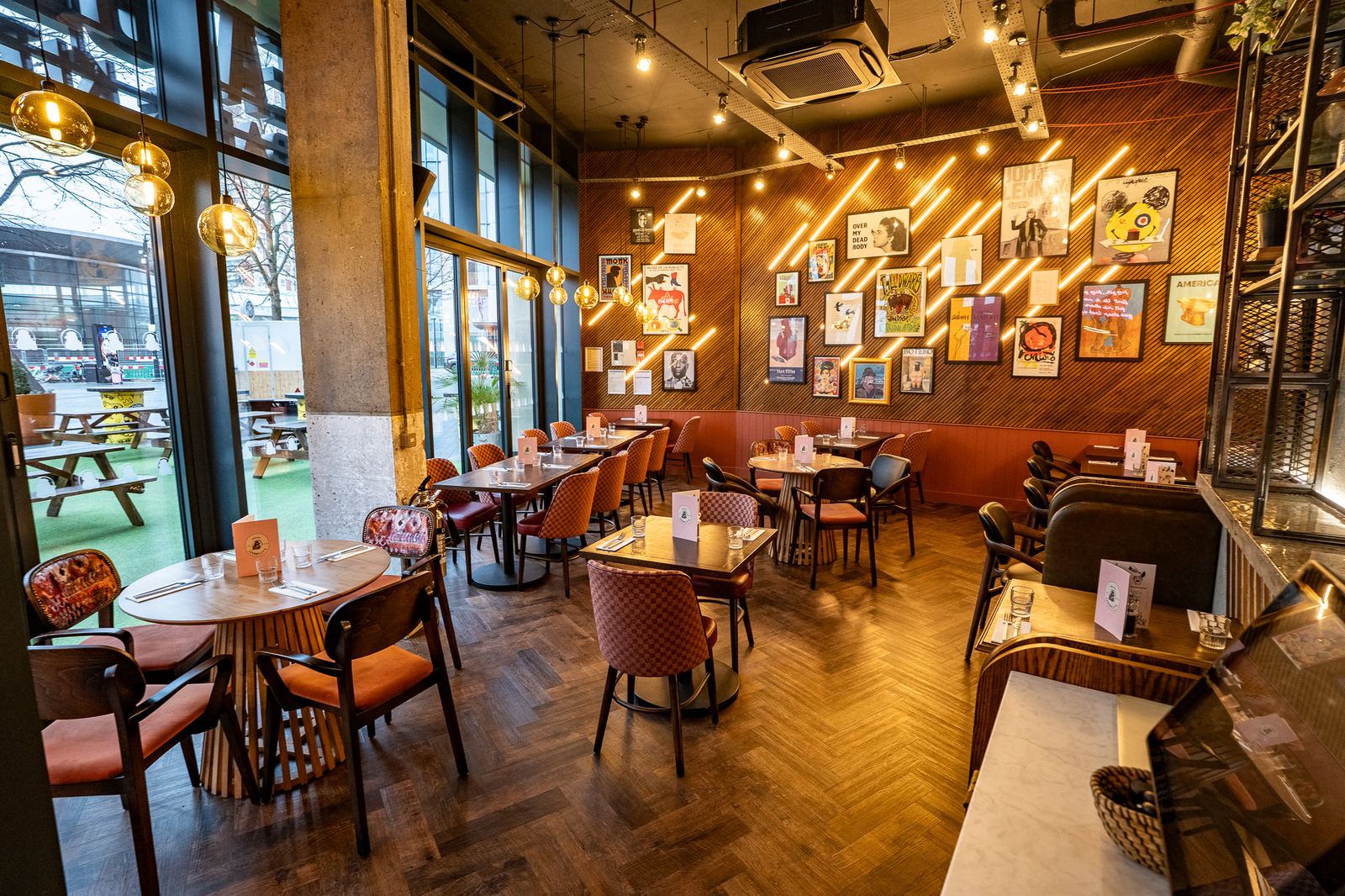 Leadbelly's Bar & Kitchen interior, Canada Water, London